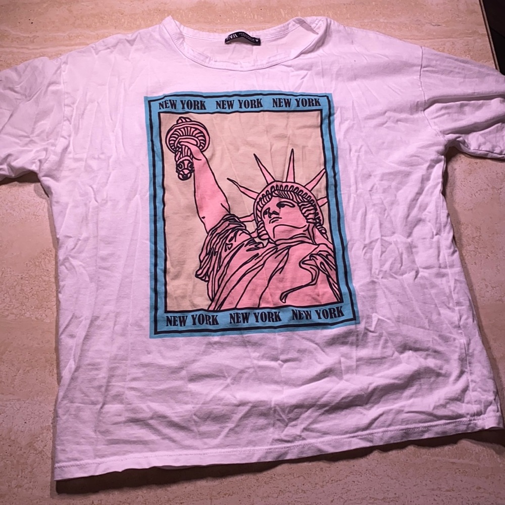 White Zara New York t-shirt